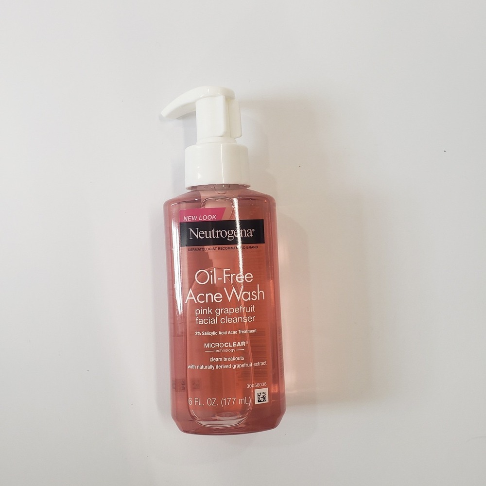 Neutrogena Facial Cleanser6oz Oil Free Acne Wash Grapefruit 2% SA